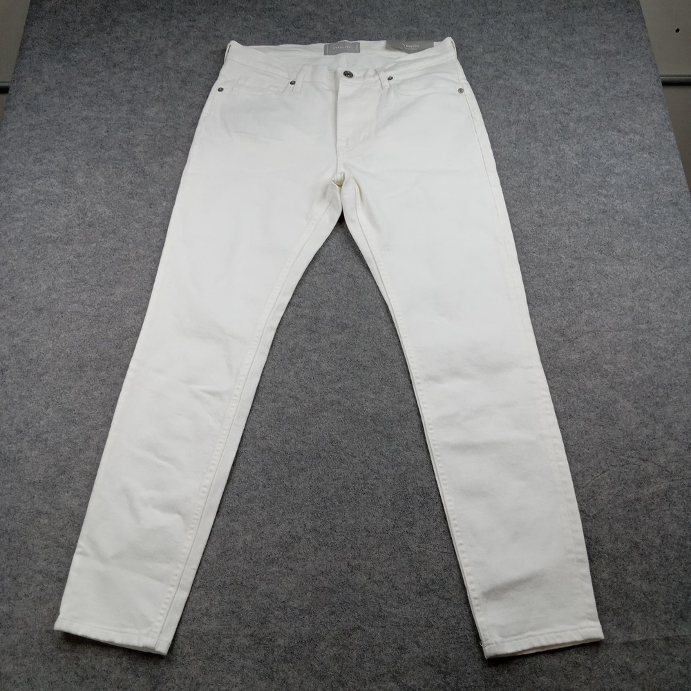 Everlane Jeans Womens 29‎ White Mid Rise Skinny Denim Stretch Pants Casual